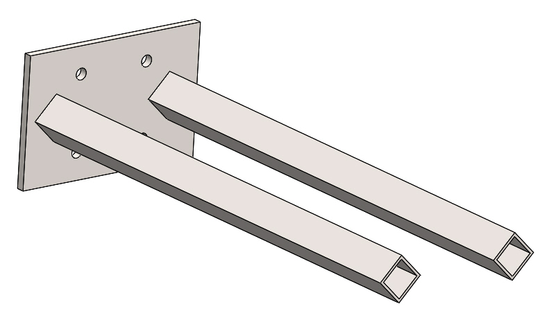 COLLECTOR BRACKET - DOUBLE POST - 100-200A (Phase, 400A Safe-Lec 2)