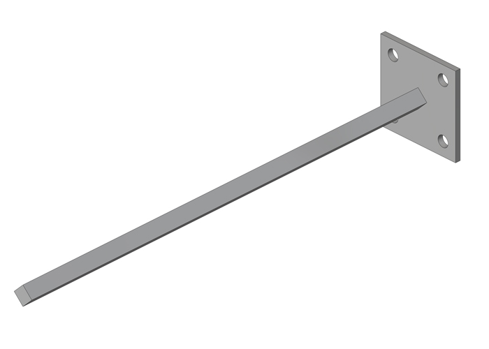 COLLECTOR BRACKET - SINGLE POST - 50A (Phase, 400A Safe-Lec 2)