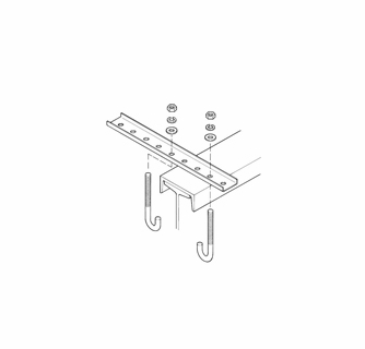 [B-100-BR 36] STEEL BRACKET - 24 HOLES - 36'' (D-O-W 90A 8-Bar)