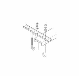 [B-100-BR 30C] STEEL BRACKET - 20 HOLES - 30''